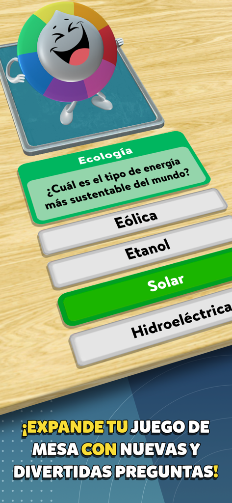 Preguntados AR - Preguntados AR interface displaying an ecology trivia question with multiple choice answers