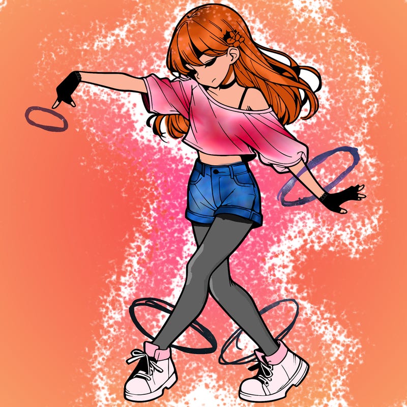 realistic girl danceing