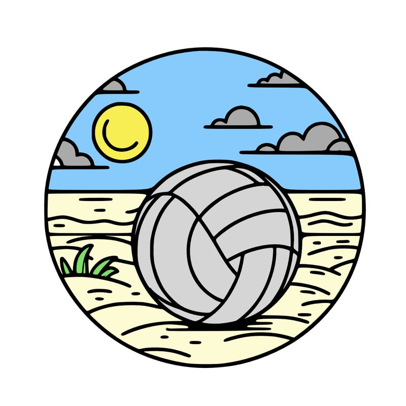 volleyball on a beach