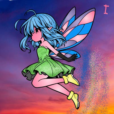 manga fairy flying