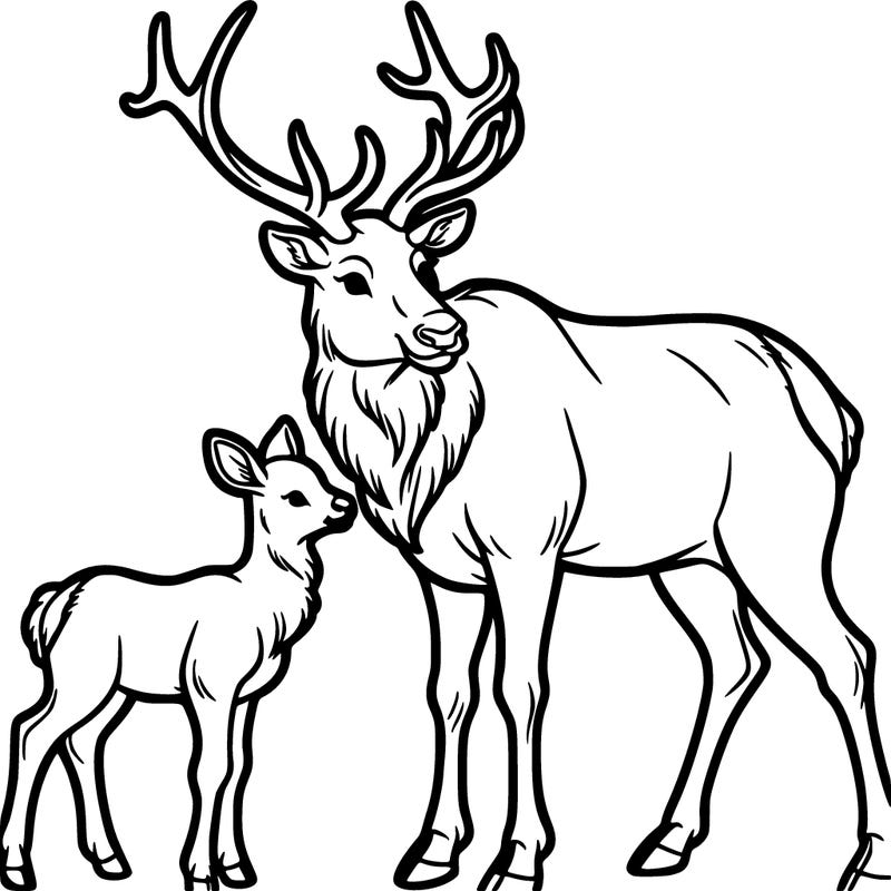 elk with a calf