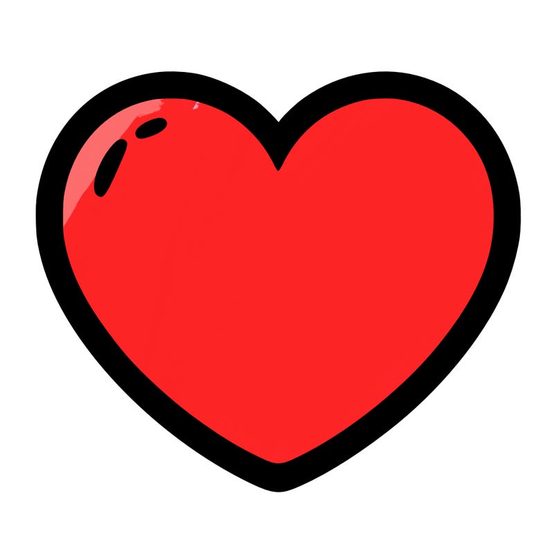 a blank heart