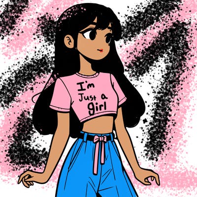 girl in a cute crop top