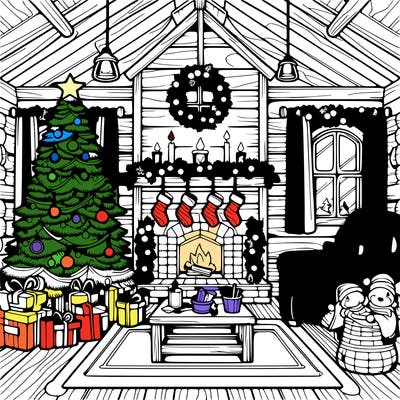 christmas house interior