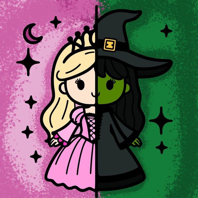 split princess and witch