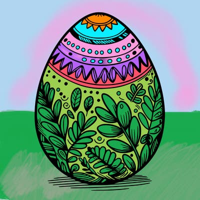 a detailed and realistic easter egg