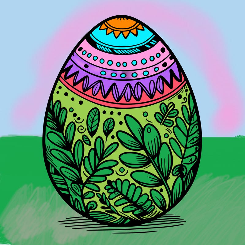 a detailed and realistic easter egg