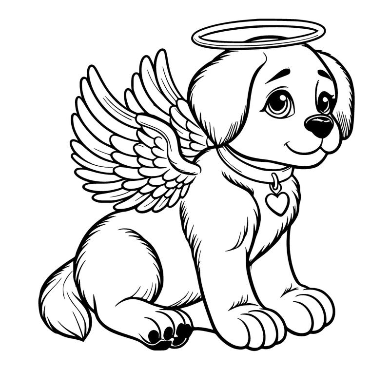 dog realistic angel