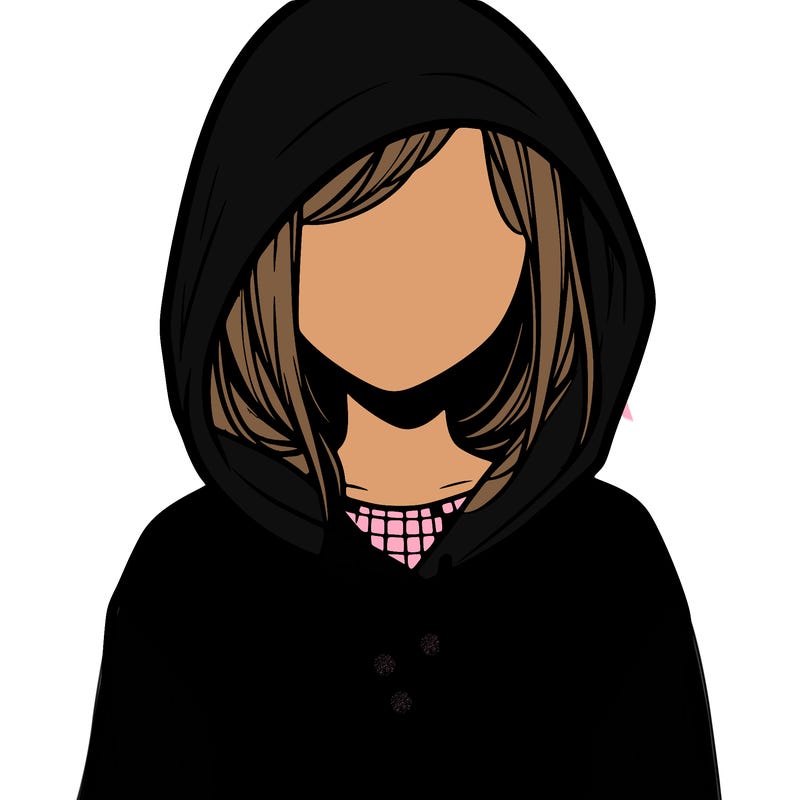 faceless girl in hoodie