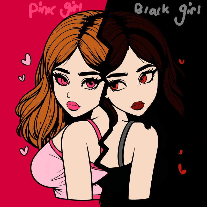 realistic girl split