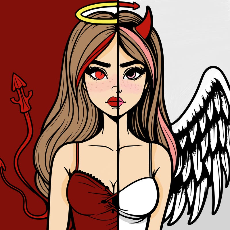 devil vs angel realistic girl