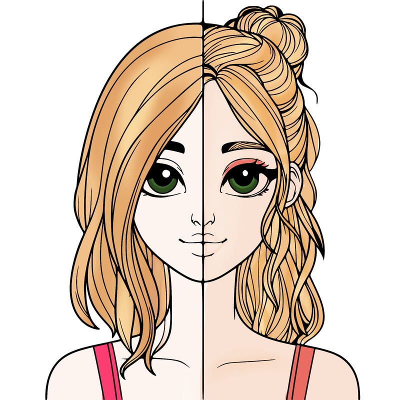 realistic girl split