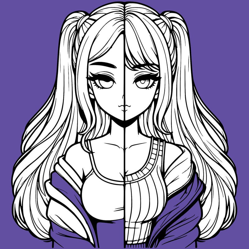 realistic girl split