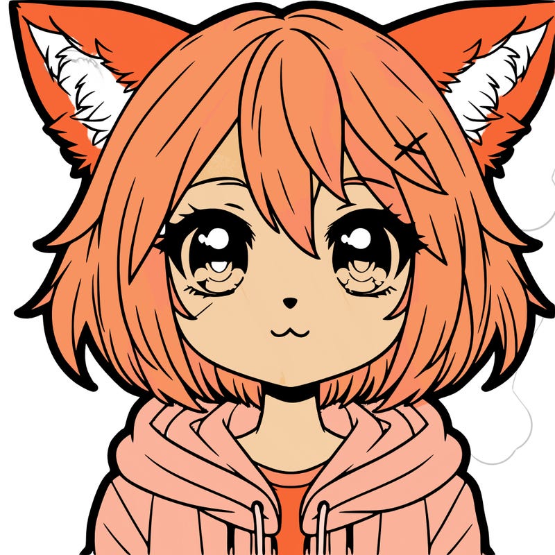 young adult cute with fox ears