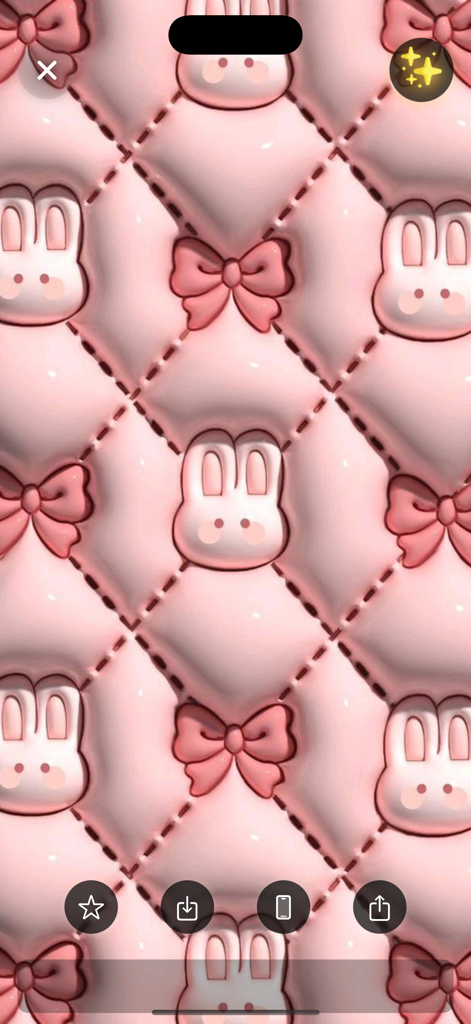 Puffy Kawaii Wallpaper - Fondo de pantalla rosa de arcilla esponjosa 3D con lindos conejitos y lazos