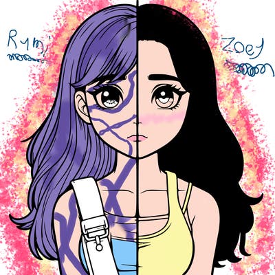 realistic girl split