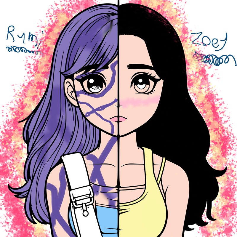 realistic girl split