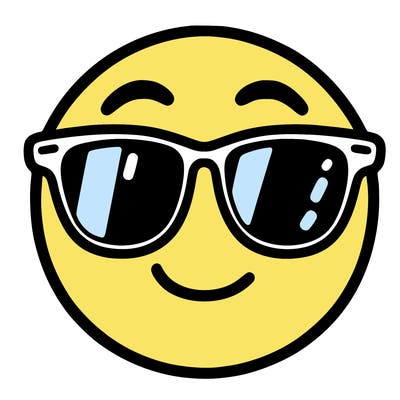 emoji with sunglasses
