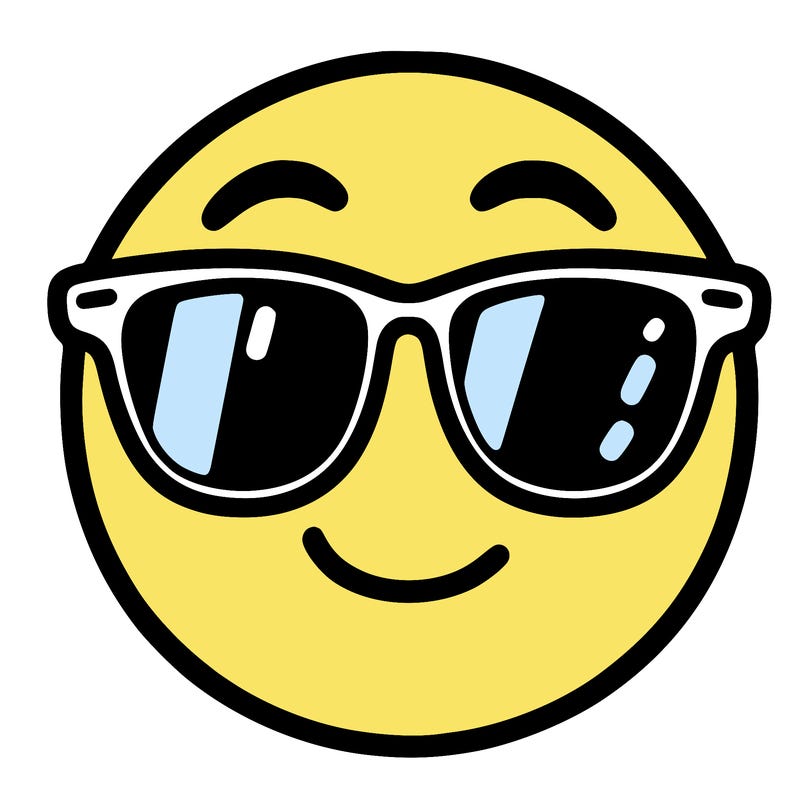 emoji with sunglasses