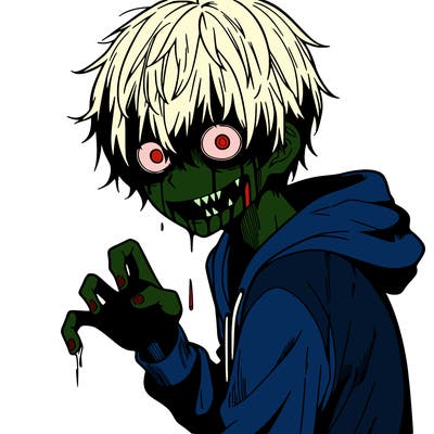 scary anime boy