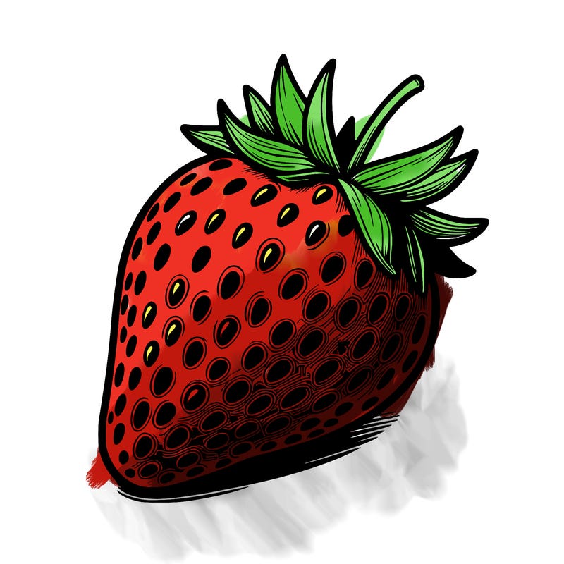 realstic strawberry