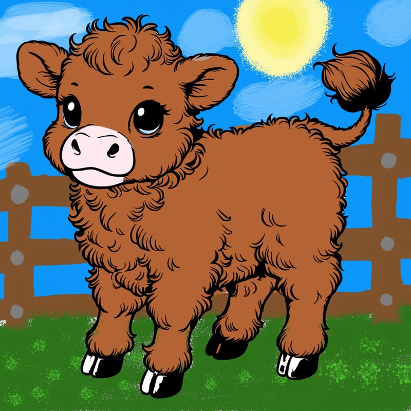 realistic baby cow that is fuzzy