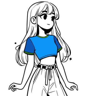 girl in a cute crop top