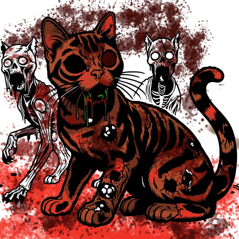 realistic zombie cats