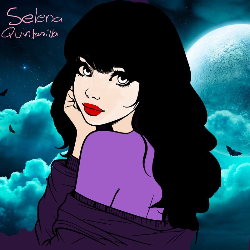 realistic girl with bangs looking over her shoulder