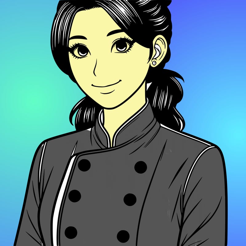 realistic asian woman cuisine chef