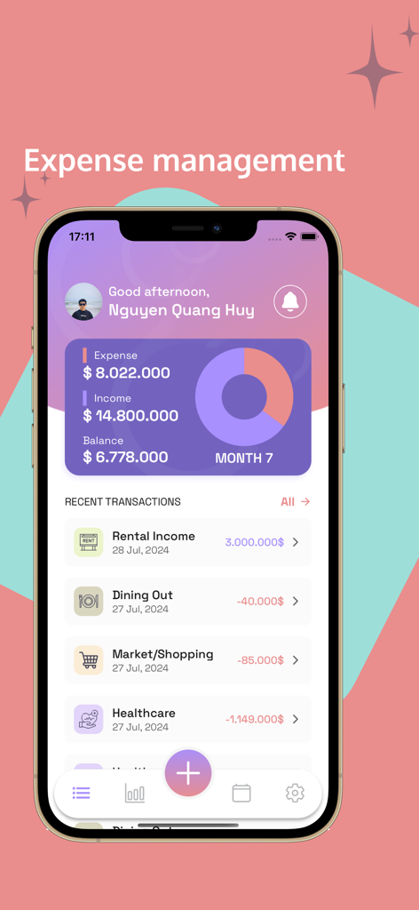 Management: Income and Expense - Finance App | MWM