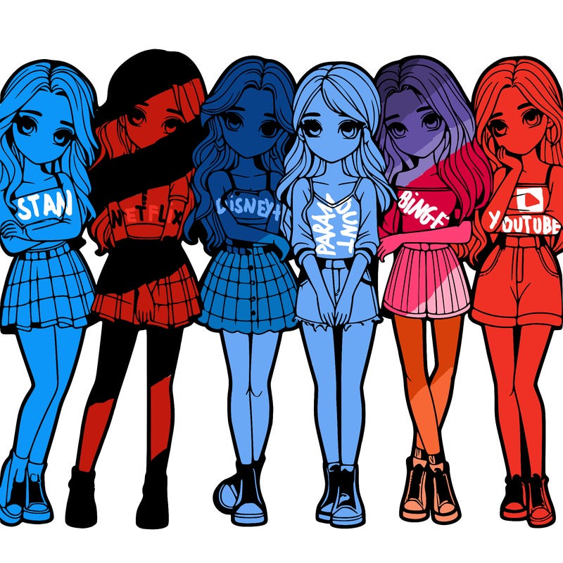 a group of girls realistic