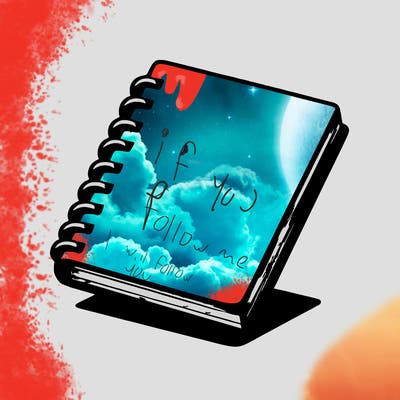 realistic blank sketch pad