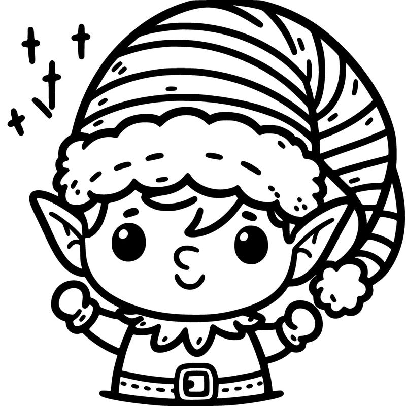 elf with santa hat