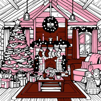 christmas house interior