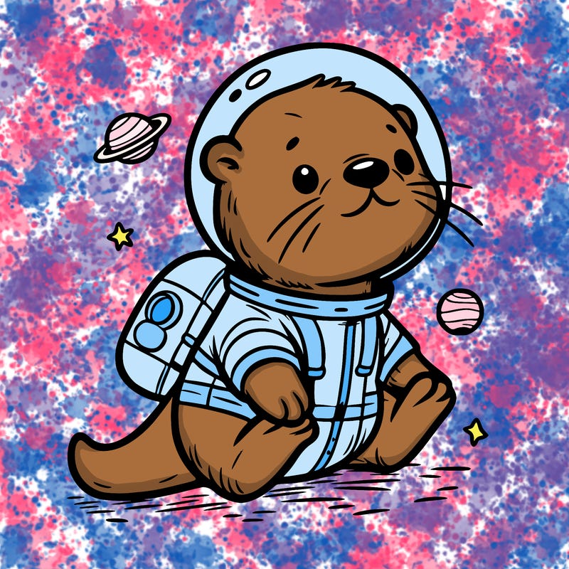 otter in a space suit