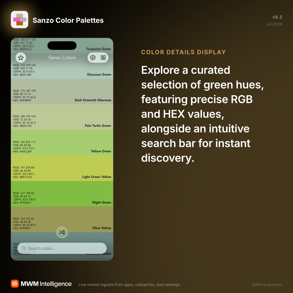Sanzo Color Palettes - Graphics & Design App | MWM