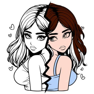 realistic girl split