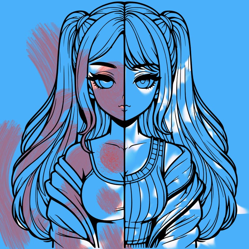 realistic girl split