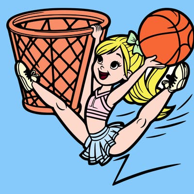 cheerleader basket stunt