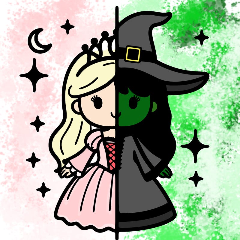 split princess and witch