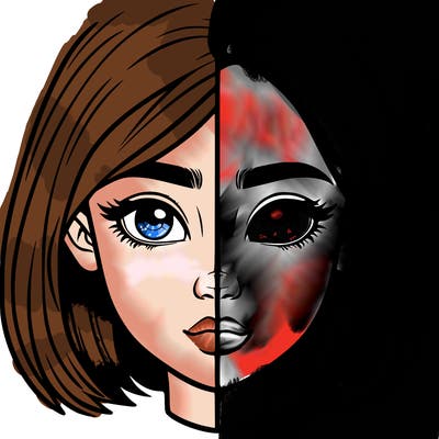 realistic girl split