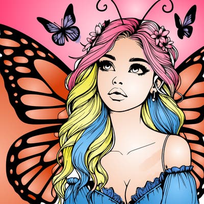butterfly fairy realistic girl