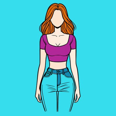 woman with jeans and top