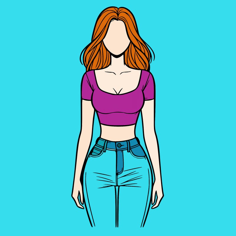 woman with jeans and top