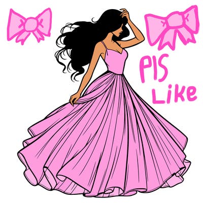 realistic woman with dress flowing in the wind