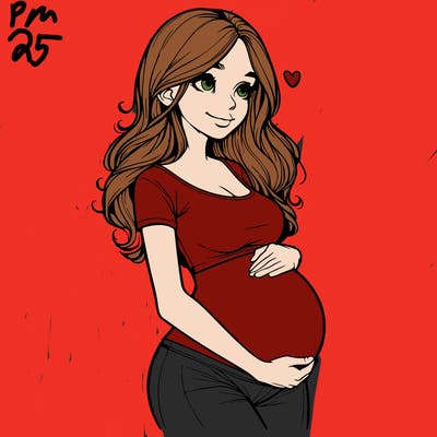 realistic pregnant girl