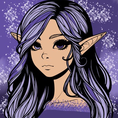 elf girl realistic dark fantasy