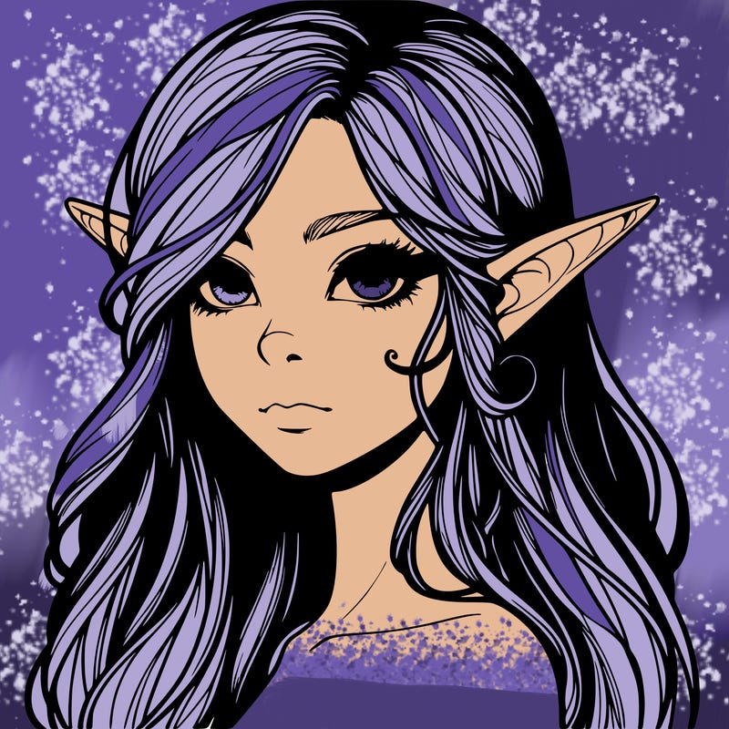 elf girl realistic dark fantasy