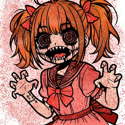 scary anime girl